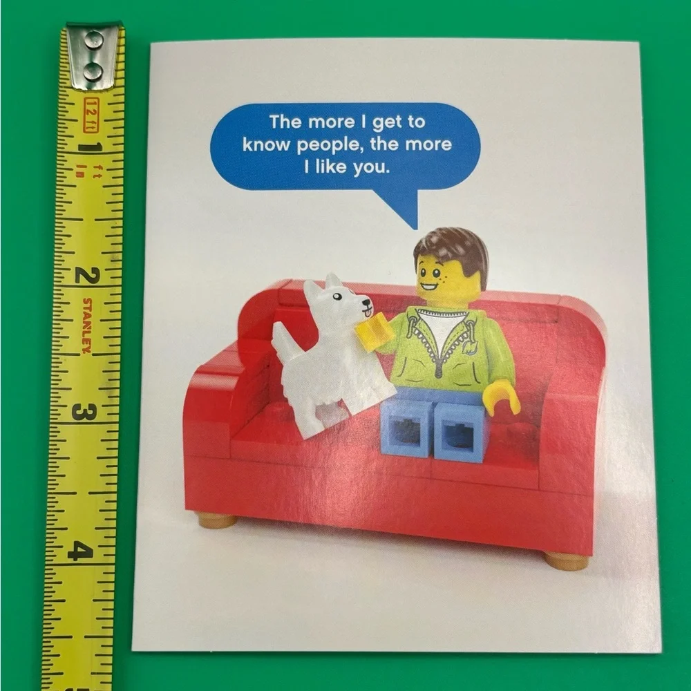 LEGO Minifigure Notes 19 Notecards/Envelopes Collectors Unique Blank Cards